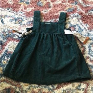 Forrest green overall dress